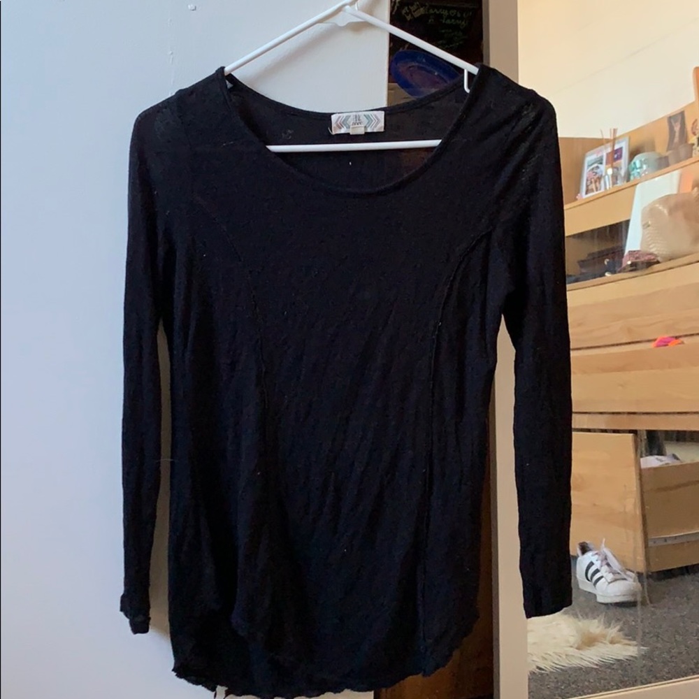 black long sleeved top